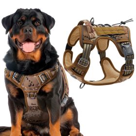 Tactical Dog Harness with Handle (X-Large), Desert Camo, 900D Nylon