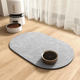 Absorbent Dog Food Mat Dog Mat For Food And Water Bowl (Option: Grey)