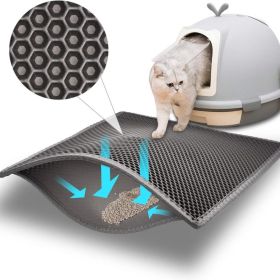 Cat Litter Mat Double Layer Waterproof Urine Proof Trapping Mat 1 Pack (Option: Grey)
